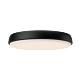 Alora Mood FM503715MB-5CCT Laval 15 in. 1-Light 30-Watt Matte Black Integrated LED Flush Mount