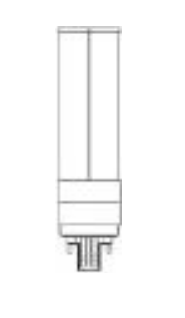 Cyber Tech Lighting LB11PL-H/CCT Adjustable Watt 8/10/12/15W 4-Pin LED Bulb Type A or Type B, 120-277V, 4CCT