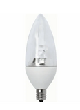 Cyber Tech Lighting LB2CCN-12V/WW 1.5W 12 Volt LED Clear Torpedo Candle 3000K E12 Base