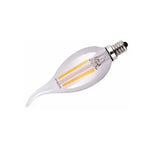 Cyber Tech Lighting LB2FCN/WW 2W LED Filament Bulb, Flame Tip, E12, 200 lm, 120V, CCT 2700K