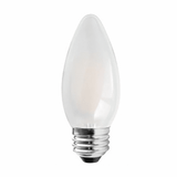 Cyber Tech Lighting LB40TCNF-D/WW-2PK Modern LED Dimmable Frosted B11 Torpedo Candle Bulb E26 Bulb, CCT 2700K