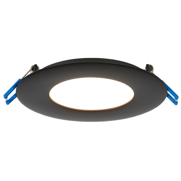 Lotus LED Lights LB4R/30K/BK 4" Round Economy Super Thin LED Downlight W/ Power 11W, CCT 3000K, 120V, Lumens 700lms, Black Finish