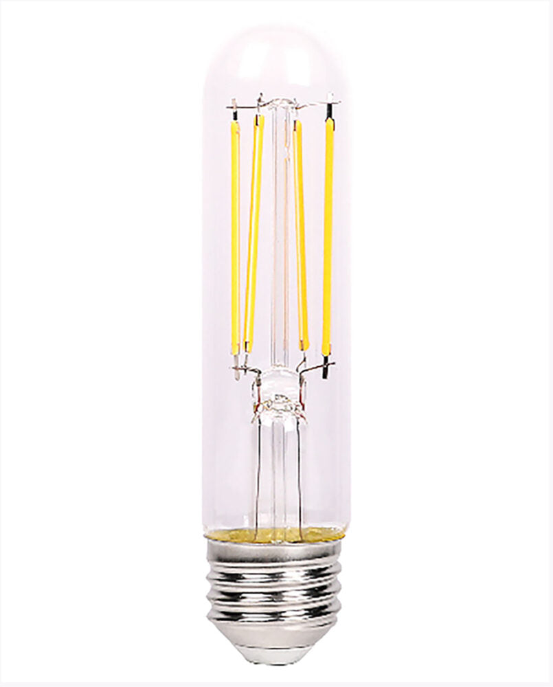 Cyber Tech Lighting LB60T10C-D/WW 8W LED Dimmable T10 Tubular Lamp, Clear, CCT 2700K