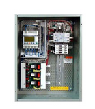 PLC Multipoint  LCM-AS-3Z-U-1-3OP41 Contactor Panel, Astronomical Clock, Three (3) Zones, Three (3) 4-Pole (120V Coil, 30A), N.O. Contactors, 16"x12"x6" NEMA 1 Hinged-Door Enclosure