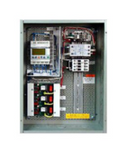 PLC Multipoint  LCM-AS-3Z-U-1-3OP42 Contactor Panel, Astronomical Clock, Three (3) Zones, Three (3) 4-Pole (277V Coil, 30A), N.O. Contactors, 16"x12"x6" NEMA 1 Hinged-Door Enclosure