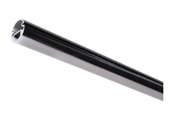 Task Lighting LCR48-S4-13WBK3 48" Lighted Closet Rod - 3000K - Aluminum Profile - Frosted Lens - Black - 24V