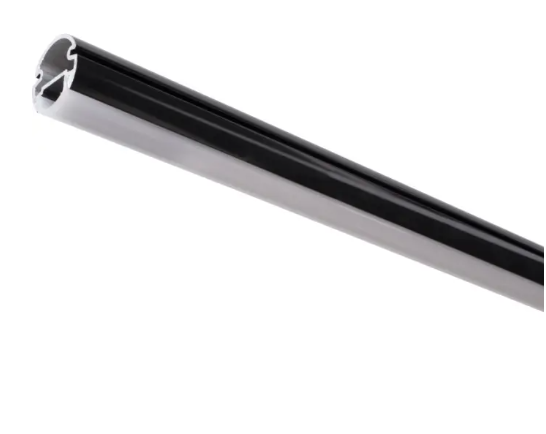 Task Lighting LCR60-S4-16WBK4 60" Lighted Closet Rod - 4000K - Aluminum Profile - Frosted Lens - Black - 24V