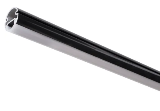 Task Lighting LCR90-S4-25WBK3 90" Lighted Closet Rod - 3000K - Aluminum Profile - Frosted Lens - Black Finish - 24V