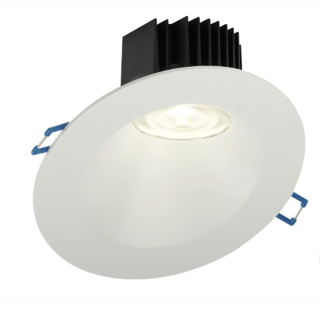 Lotus LED Lights LD3R-3018K-4RSL-WH 4" Round Sloped Regressed Led Downlight - 15w - Dim To Warm / 3k-18k - 1,280 Lumens - 120v - White Finish