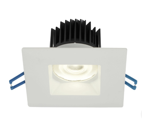Lotus LED Lights LD3S-5CCT-WH 3" Square Regressed Led Downlight - 15w - 27k / 3k / 35k / 4k / 5k - 1,450 Lumens - 120v - White Finish