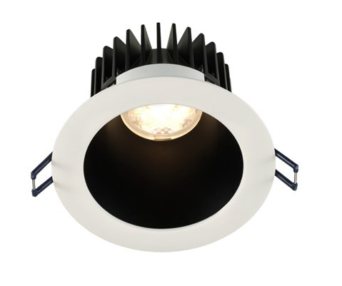 Lotus LED Lights LD4R-30K-4R-BR-WT-15D 4" Round Deep Regressed LED Downlight - 15W - Black Reflector - White Trim - 3000K - 1,150 Lumens - 120V, 15D Beam Angle