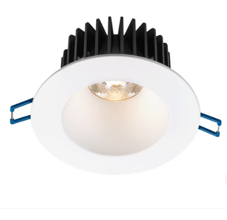 Lotus LED Lights LD4R-32K-4R-CPL-WH 4" Round Deep Regressed Polycarbonate Led Downlight - Corrosion Resistant - 15w - Dim To Warm / 3k-2k - 900 Lumens - 120v