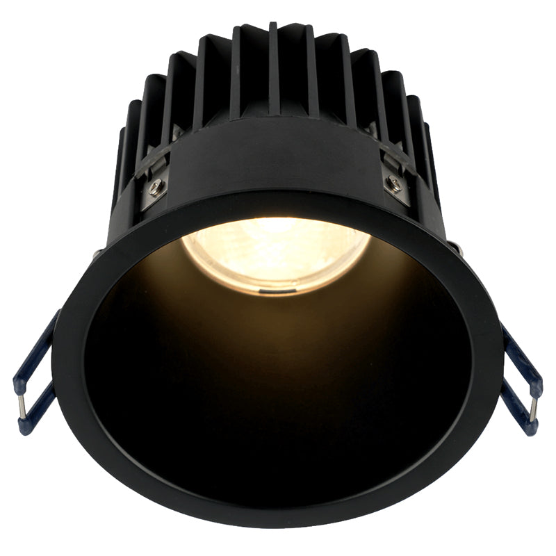 Lotus LED Lights LD4R-32K-HO-4R-BR-TT 4" Round Deep Regressed LED Downlight, High Output, Color Temperature Dim to Warm, Wattage 18W, Lumens 1150 lm, 120V, Black Reflector - Black Thin Trim