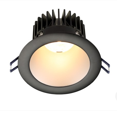 Lotus LED Lights LD4R-35K-HO-4R-SR-BT 4" Round Deep Regressed Led Downlight - High Output - 18w - Silver Reflector - Black Trim - 3500k - 1,600 Lumens - 120v