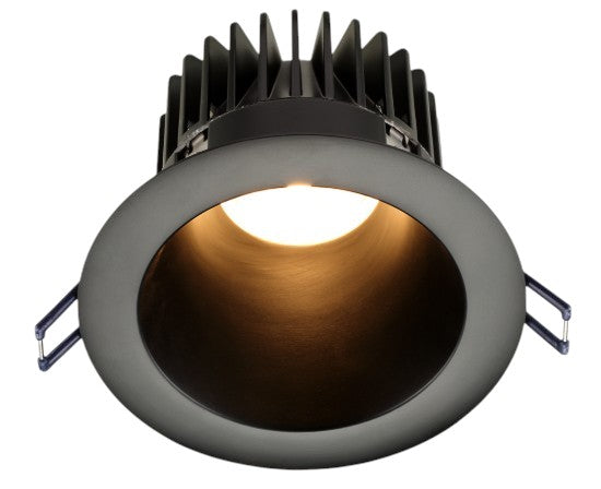 Lotus LED Lights LD4R-50K-HO-4R-BR-BT-60D 4'' Round Deep Regressed LED, 18W High Output, 1700 Lumens, 5000K, 90+ CRI, 60° Beam Angle, Plenum Rated, IP54, Airtight, Triac Dimmable, Black Trim & Reflector