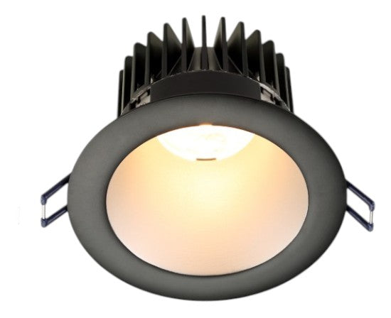 Lotus LED Lights LD4R-50K-HO-4R-SR-BT-60D 4'' Round Deep Regressed LED, 18W High Output, 1700 Lumens, 5000K, 90+ CRI, 60° Beam Angle, Plenum Rated, IP54, Airtight, Triac Dimmable, Black Trim & Silver Reflector