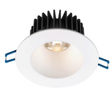 Lotus LED Lights LD4R-5CCT-4R-CPL-WH 4" Round Deep Regressed Polycarbonate Led Downlight - Corrosion Resistant - 15w - 27k / 3k / 35k / 4k / 5k - 1,400 Lumens - 120v