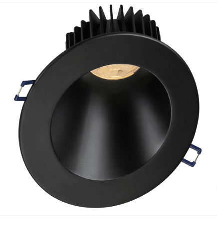 Lotus LED Lights LD4R-5CCT-HO-5R-SL30-BK 5" Sloped Deep Regressed Led Downlight - 30° Slope - High Output - 18w - 27k / 3k / 35k / 4k / 5k - 1,700 Lumens - 120v - Black