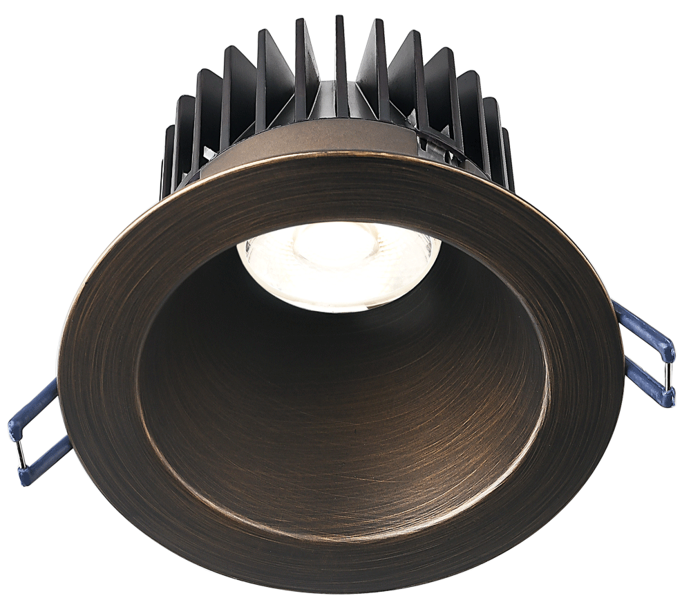Lotus LED Lights LD4R-32K-HO-4R-ORB 4'' Round Deep Regressed LED, 18W High Output, 1150 Lumens, Dim To Warm 30-20K, 90+ CRI, 30° Beam Angle, Plenum Rated, IP54, Airtight, Triac Dimmable, Oil Rubbed Bronze Trim & Reflector