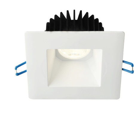 Lotus LED Lights LD4S-35K-4S-CPL-WH 4" Square Deep Regressed Polycarbonate Led Downlight - Corrosion Resistant - 15w - 3500k - 1,250 Lumens - 120v - White Polycarbonate