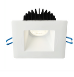 Lotus LED Lights LD4S-50K-4S-CPL-WH 4" Square Deep Regressed Polycarbonate Led Downlight - Corrosion Resistant - 15w - 5000k - 1,400 Lumens - 120v - White Polycarbonate