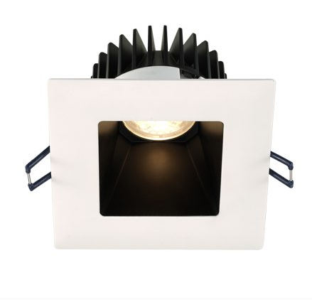 Lotus LED Lights LD4S-5CCT-HO-4S-BR-WT 4" Square Deep Regressed Led Downlight - Hight Output - 18w - Black Reflector - White Trim - 27k / 3k / 35k / 4k / 5k - 1,700 Lumens - 120v