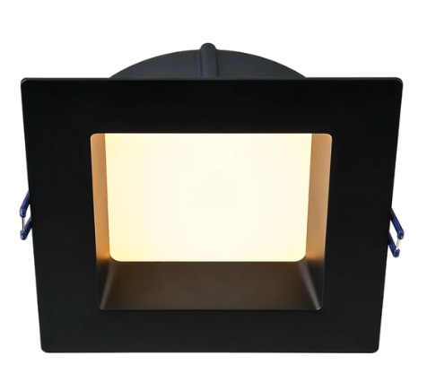 Lotus LED Lights LE6SR-5CCT-BK 6" Square Regressed Economy 5CCT IC Wet CRI 90+ Black Finish