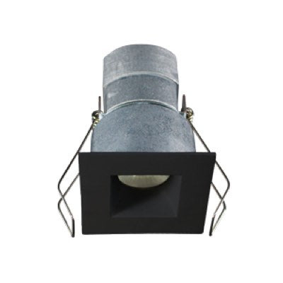 Lotus LED Lights LED-1-S6W-30K-T1-S-BK 2" Mini Square LED Recessed Downlight, CCT 3000K, 480lms, 24V, Black Finish