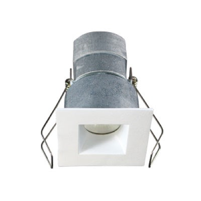 Lotus LED Lights LED-1-S6W-30K-T1-S-WH 2" Mini Square LED Recessed Downlight, CCT 3000K, 480lms, 24V, White Finish
