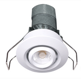 Lotus LED Light LED-1-S6W-30K-WH-24V-G 2" Mini Led Round Gimbal Recessed Downlight - 6w - 3000k - 480 Lumens - 24v - White Finish