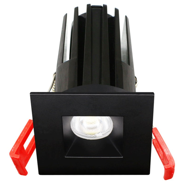 Lotus LED Lights LED-1-S7W-5CCT-1SRBK 2" LED Square LED Downlight, MCTP 27K / 3K / 35K / 4K / 5K, Lumens 480lm, 120V, Black Finish