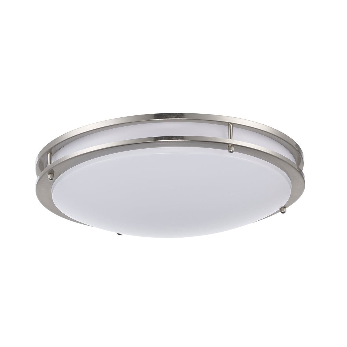 Trans Globe Lighting LED-16318 BN Tavian 1 Light 18 inch Brushed Nickel Flush Mount Ceiling Light