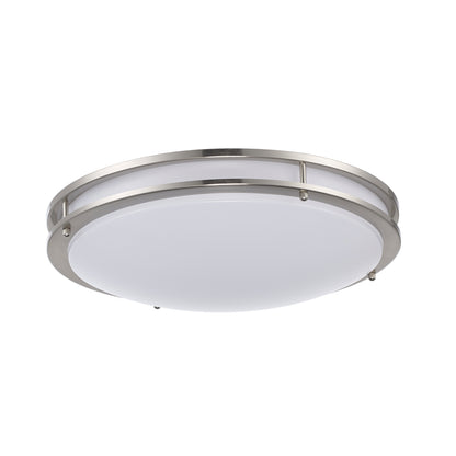 Trans Globe Lighting LED-16318 BN Tavian 1 Light 18 inch Brushed Nickel Flush Mount Ceiling Light