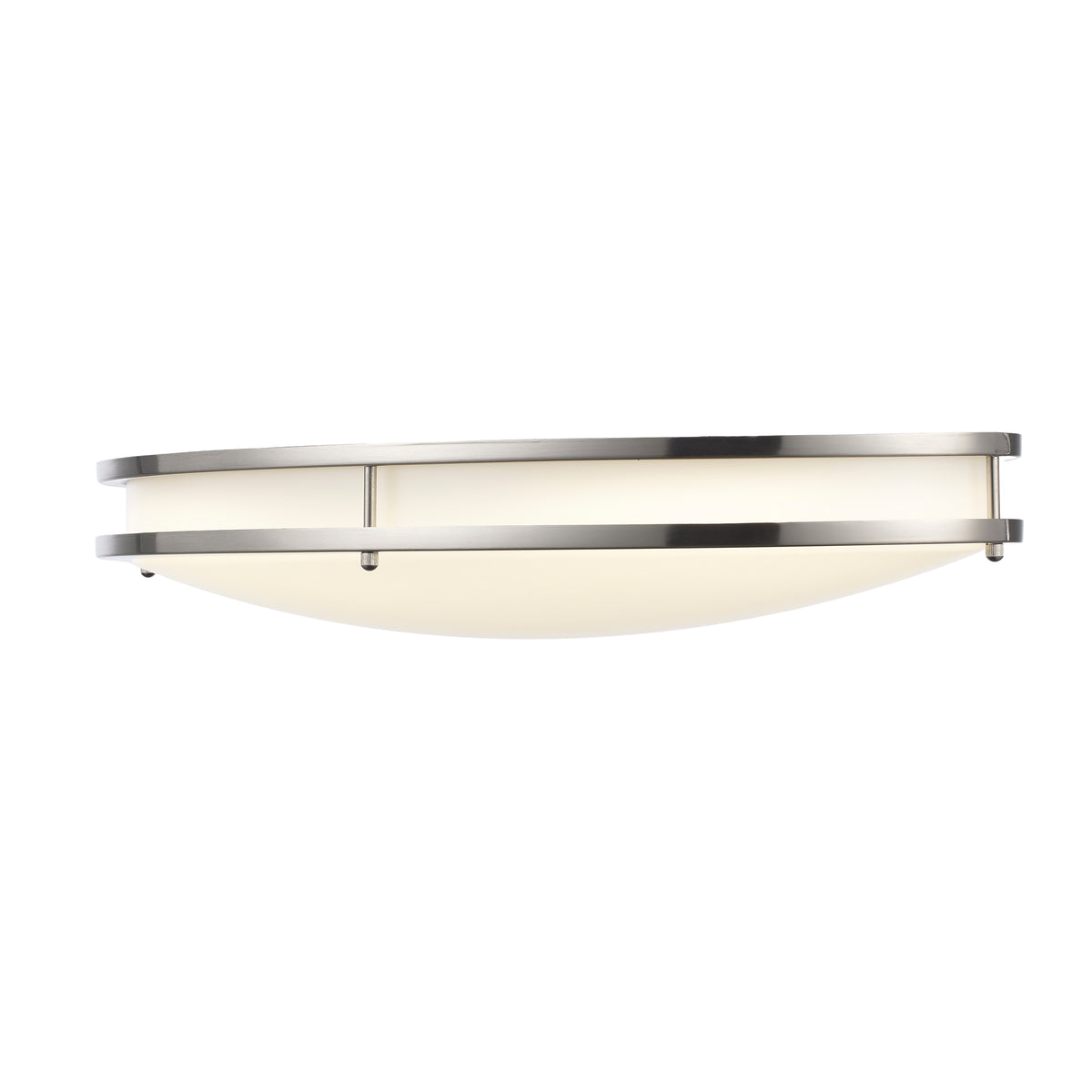 Trans Globe Lighting LED-16324 BN Tavian brushed nickel oval flush mount ceiling light
