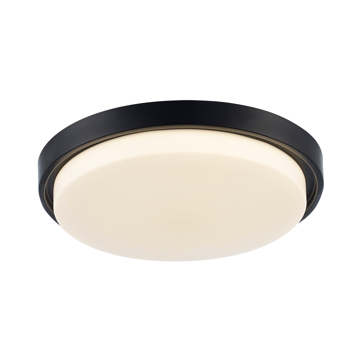 Trans Globe Lighting LED-16413-5CCT BK Dawn 13 inch Black LED Flush Mount Ceiling Light angle view