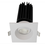 Lotus LED Light LED-2-S11W-5CCT-WH-EY-SQ 2" Square Gimbal LED Downlight - 11W - CCT Selectable - 850 Lumens - 120V - White Finish