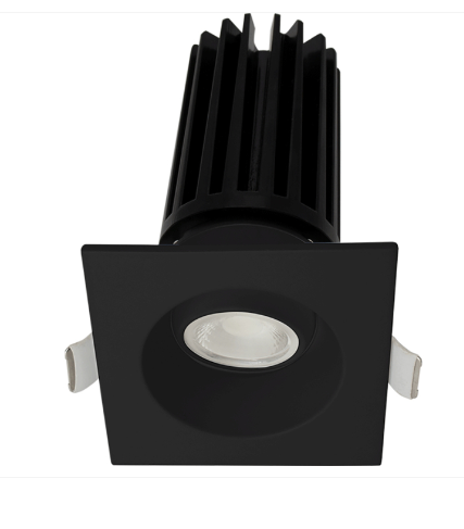 Lotus LED Light LED-2-S11W-DTW-BK-EY-SQ 2" Square Gimbal Led Downlight - 11w - Dim To Warm / 3k-18k - 900 Lumens - 120v - Black Finish