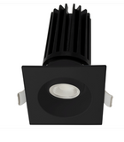 Lotus LED Light LED-2-S11W-DTW-BK-EY-SQ 2" Square Gimbal Led Downlight - 11w - Dim To Warm / 3k-18k - 900 Lumens - 120v - Black Finish