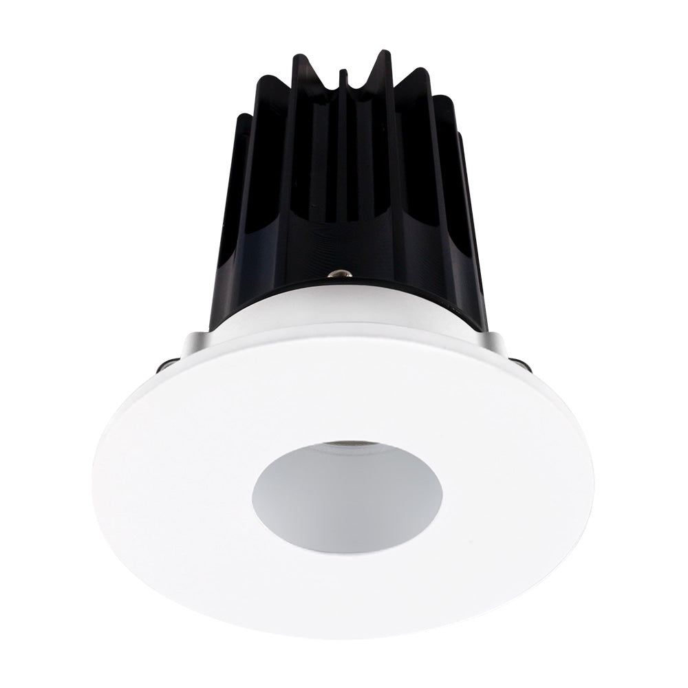 Lotus LED Lights LED-2-S8W2-3018K-2RRAK-2RPH-60D 2" Round Recessed LED Designer Series Downlight  – 8W – Dim to Warm 30-18K – 400 lm – 60° Beam Angle – 90+ CRI – Alzak Reflector – White Pinhole Trim