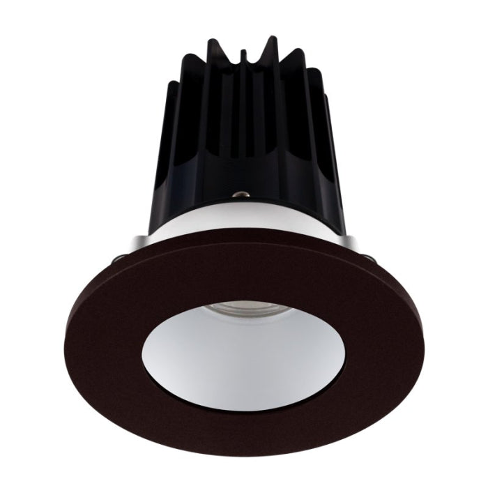 Lotus LED Lights LED-2-S15W-27K-2RRAK-2RTBZ-24 2" LED Recessed Downlight - High Output W/24 Degree Beam Angle, 15 Watt, CCT 2700K, 120V, Silver Reflector/ Round Bronze Trim