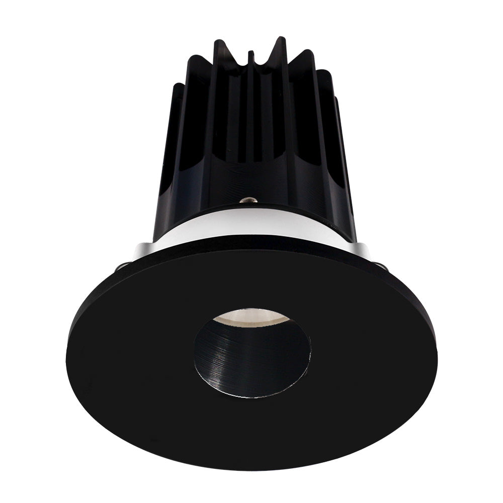 Lotus LED Lights LED-2-S15W-3018K-2RRBK-2RPH-BK 2" High Output Round Recessed LED Designer Series Downlight  – 15W – Dim to Warm 30-18K – 800  lm – 38° Beam Angle – 90+ CRI – Black Reflector – Black Pinhole Trim