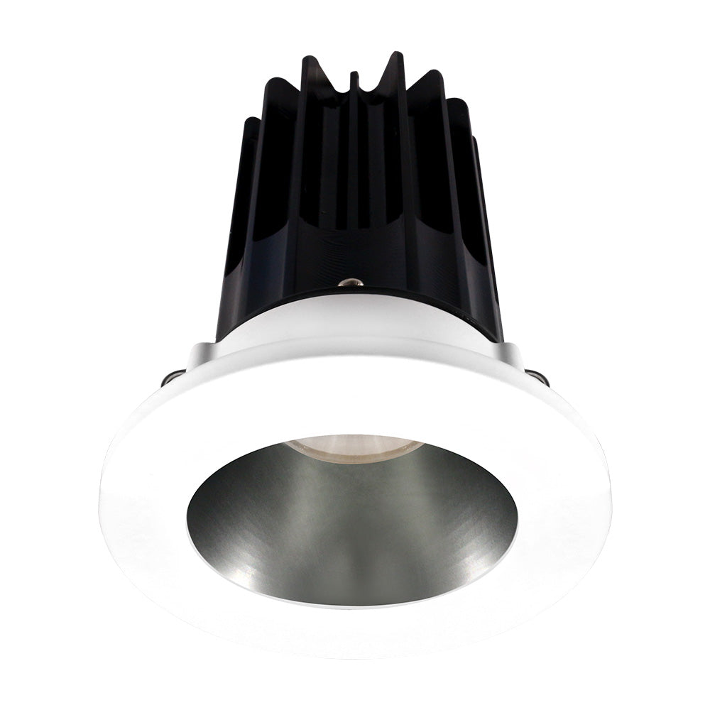 Lotus LED Lights LED-2-S8W2-3018K-2RRCH-2RTWH-60D 2" Round Designer Series LED Recessed Downlight - 8W - 120V - 400 Lumens - CCT DTM 30-18K - 60° Beam Angle With Chrome Reflector - White Trim