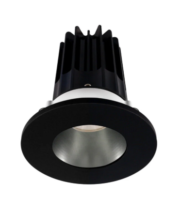 Lotus LED Lights LED-2-S15W-27K-2RRDM-2RTBK-24D 2 inch Recessed Downlight 15W LED 2700K 980 lm - 24° Beam Angle - Diamond Reflector - Round Black Trim - Type IC Damp Air-Tight T24 CRI 90+