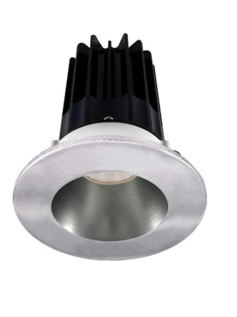 Lotus LED Lights LED-2-S15W-27K-2RRDM-2RTCH-24D 2 inch Recessed Downlight 15W LED 2700K 980 lm - 24° Beam Angle - Diamond Reflector - Round Chrome Trim - Type IC Damp Air-Tight T24 CRI 90+