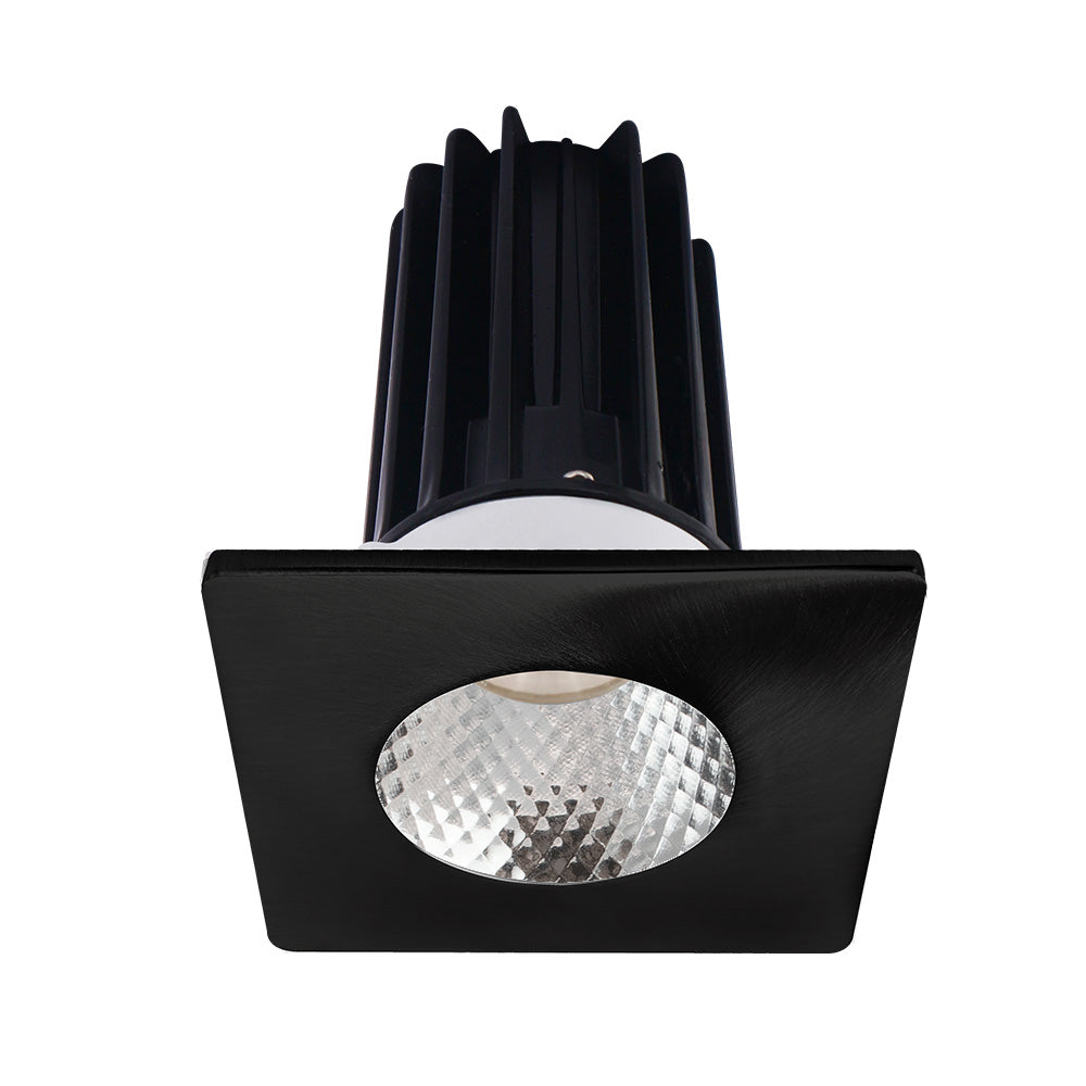 Lotus LED Lights LED-2-S8W2-3018K-2RRDM-2STBK 8W Recessed LED Downlight with Diamond Reflector and Black Square Trim