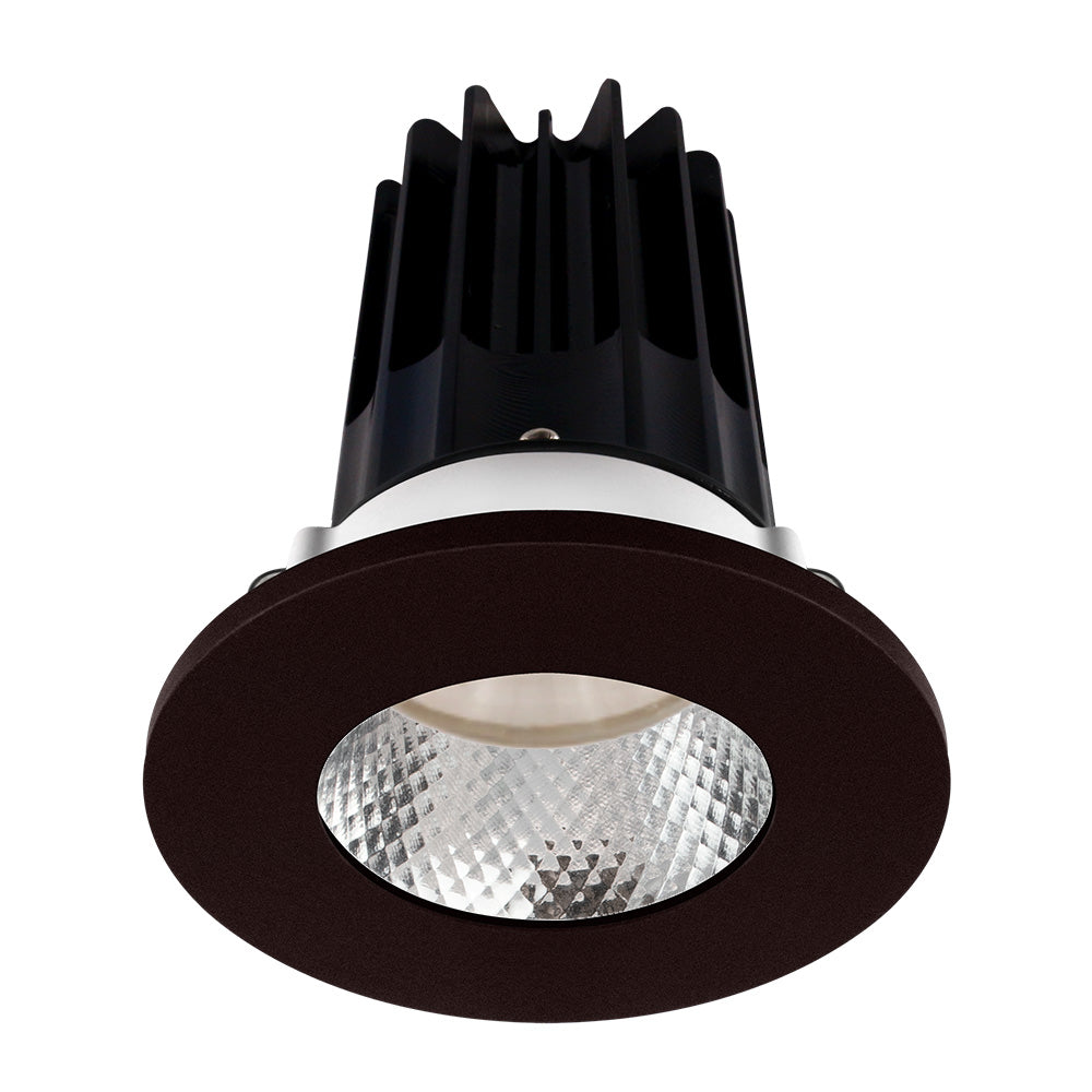 Lotus LED Lights LED-2-S15W-30K-2RRDM-2RTBZ-60D 2" Round High Output Designer Series LED Recessed Downlight - 15W - 120V - 1000 Lumens - 3000K CCT - 60° Beam Angle With Diamond Reflector - Bronze Trim