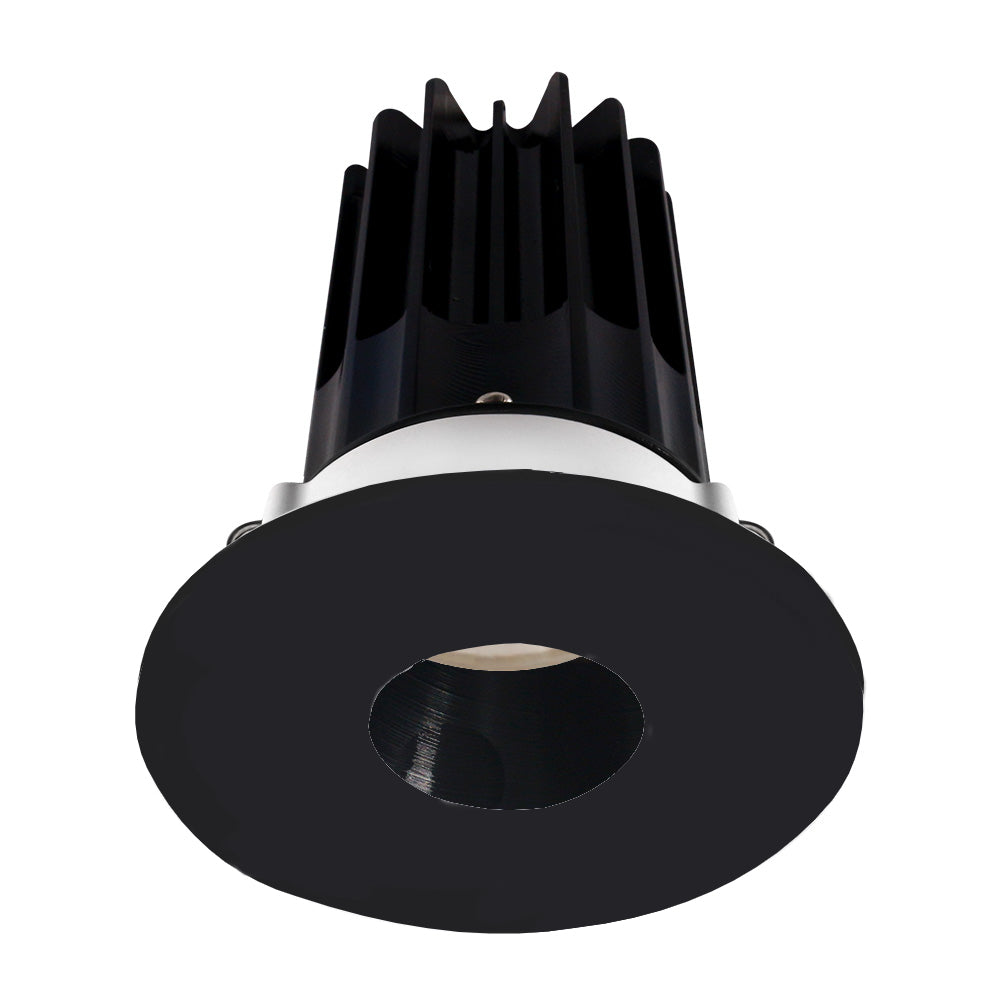 Lotus LED Lights LED-2-S15W-3018K-2RRCH-2RPH-BK-24D 2 Inch Round Recessed LED Downlight, Wattage 15W, High Output, Color Temperature 3000-1800K, Dim to Warm, 24 Degree Beam Spread, Chrome Reflector, Round Pinhole Trim, Black