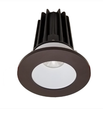 Lotus LED Lights LED-2-S15W-27K-2RRWH-2RTBZ-24 2" Led Recessed Downlight - High Output - 15w - 2700k - 980 Lumens - White Reflector - Round Bronze Trim - 24° - 120v