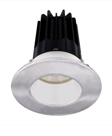 Lotus LED Lights LED-2-S15W-27K-2RRWH-2RTCH-24 2" Led Recessed Downlight - High Output - 15w - 2700k - 980 Lumens - White Reflector - Round Chrome Trim - 24° - 120v