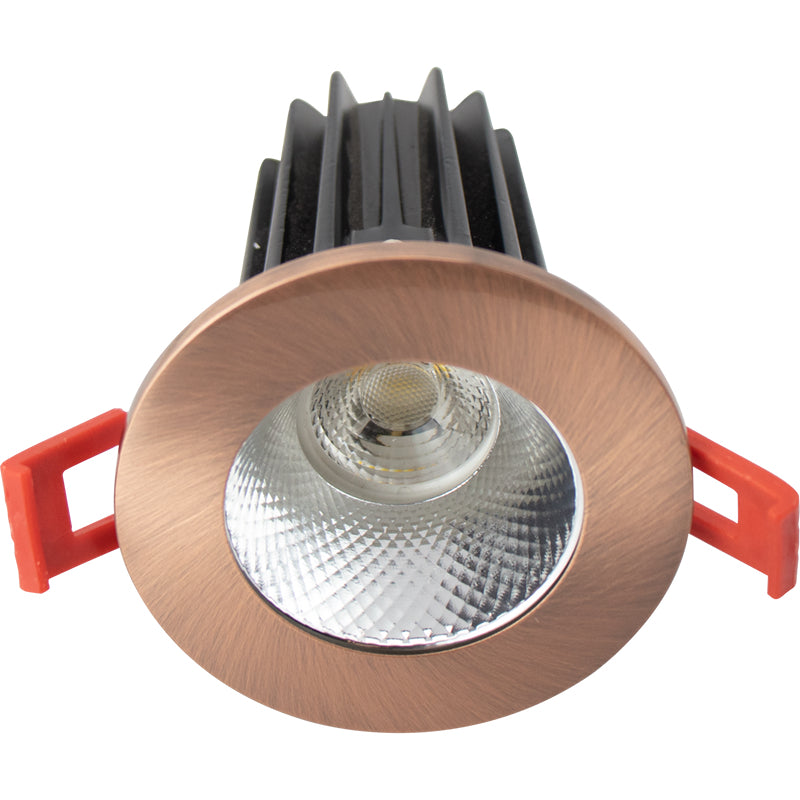 Lotus LED Lights LED-2-S15W-3018K-2RRDM-2RTCP-60D 2" LED Recessed Downlight, Wattage 15W, Color Temperature Dim to Warm / 3K-18K, Lumens 800 lm, Beam Angle 60°, Diamond Reflector - Round Copper Trim - 120V